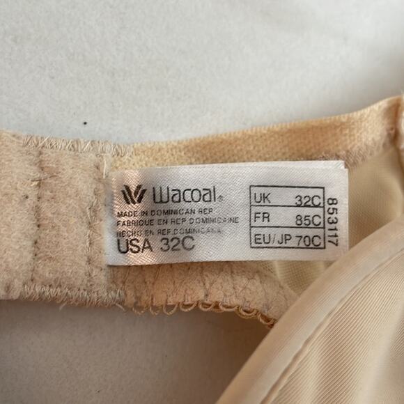 Wacoal La Femme Underwire Sand T-Shirt Bra 853117 32C - Picture 4 of 4